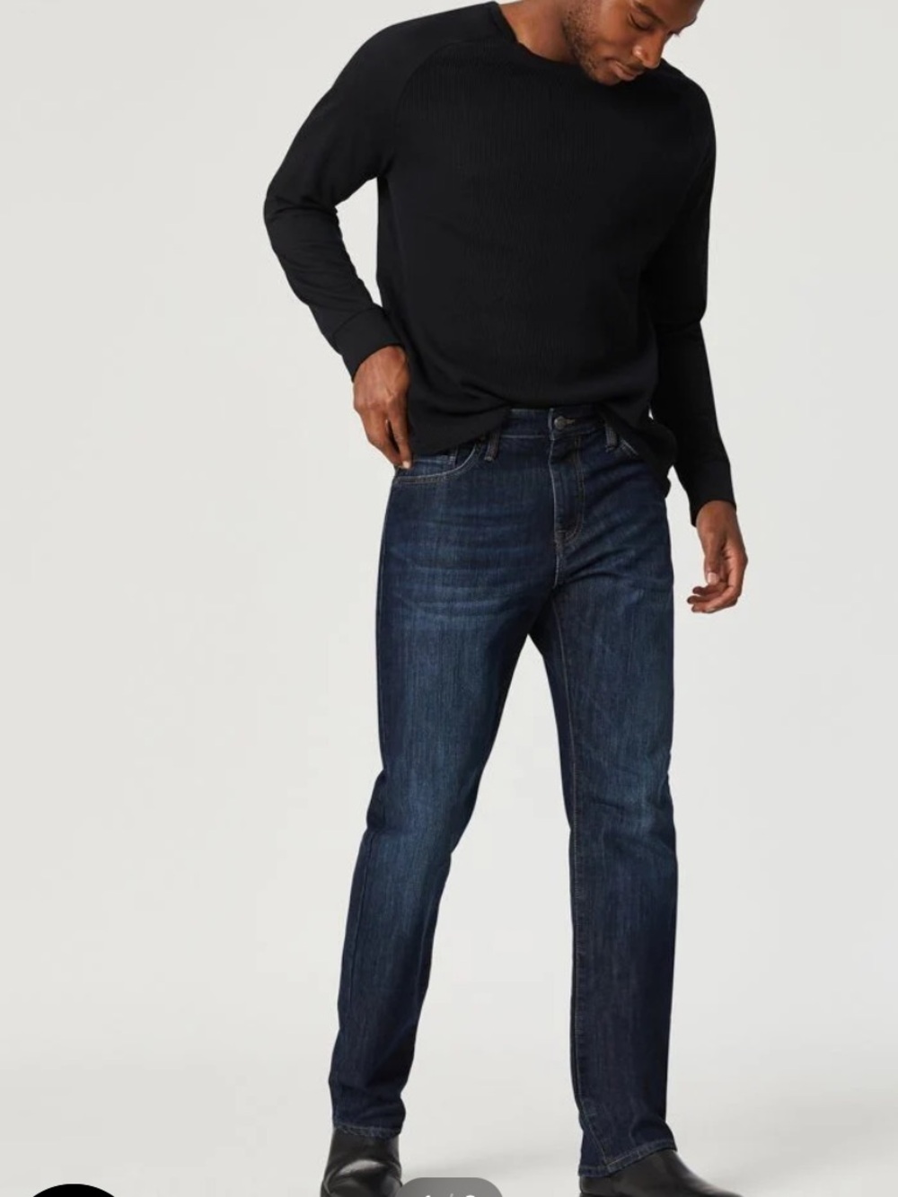 Mavi Dark Blue Matt Relaxed Straight-Leg Men’s Jeans